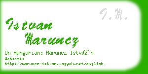 istvan maruncz business card